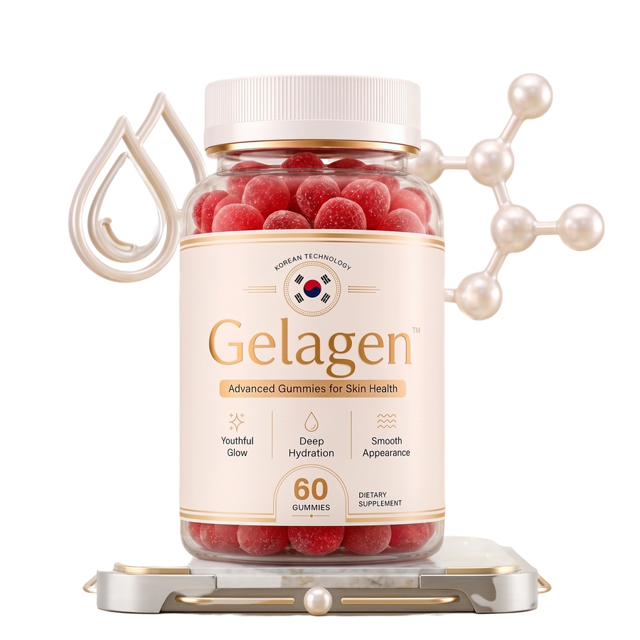 Gelagen gummy bottle for skin, hair and nail support